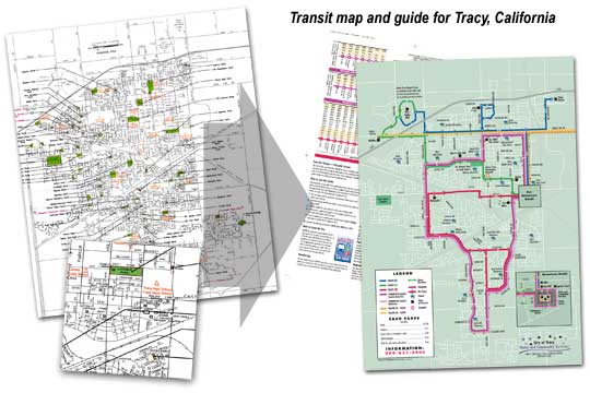 Transit map for Tracey, California